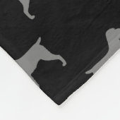 Wirehares Pointing Griffon Dog Silhouettes Fleece Deken (Hoek)