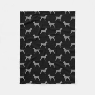 Wirehares Pointing Griffon Dog Silhouettes Fleece Deken