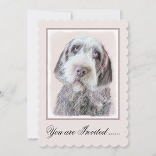 Wirehares Pointing Griffon Painting - Dog Art Kaart