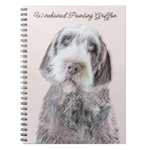 Wirehares Pointing Griffon Painting - Dog Art Notitieboek