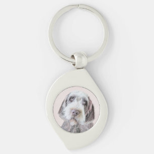 Wirehares Pointing Griffon Painting - Dog Art Sleutelhanger