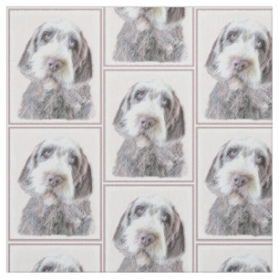 Wirehares Pointing Griffon Painting - Dog Art Stof
