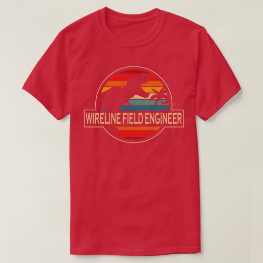Wireline Field Engineer Dinosaur T-shirt (Design voorkant)