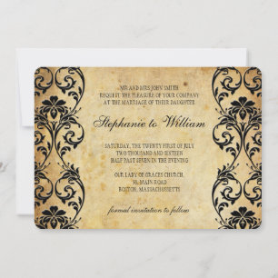 Wirl Wedding Invitation on Background Save The Date