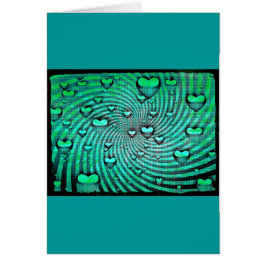 Wirls of Hearts Wenskaart