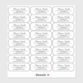 Wis retouradres Aangepaste naam Transparant label (Vel)