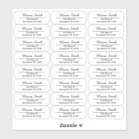 Wis retouradres Aangepaste naam Transparant label (Vel)