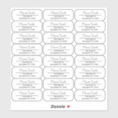 Wis retouradres Aangepaste naam Transparant label (Vel)