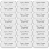 Wis retouradres Aangepaste transparante labels (Voorkant)