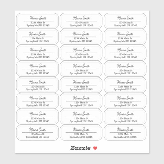 Wis retouradres Aangepaste transparante labels (Vel)