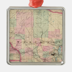 Wisconsin 3 metalen ornament