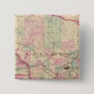 Wisconsin 3 vierkante button 5,1 cm