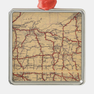 Wisconsin 6 metalen ornament