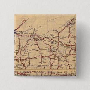 Wisconsin 6 vierkante button 5,1 cm