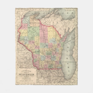 Wisconsin 7 fleece deken