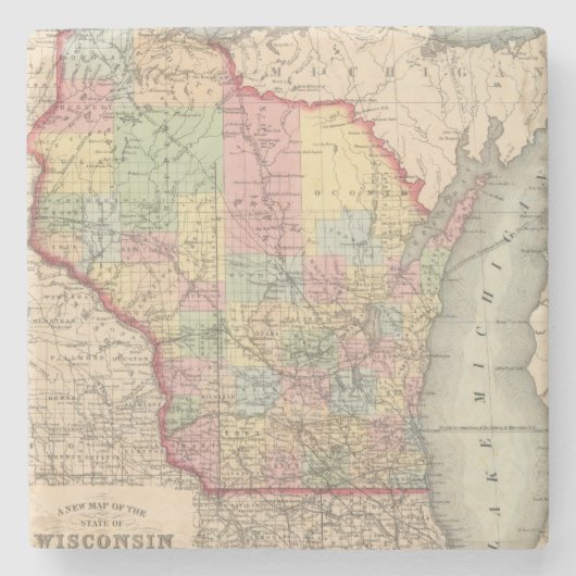 Wisconsin 7 stenen onderzetter (Voorkant)