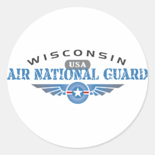 Wisconsin Air National Guard Ronde Sticker