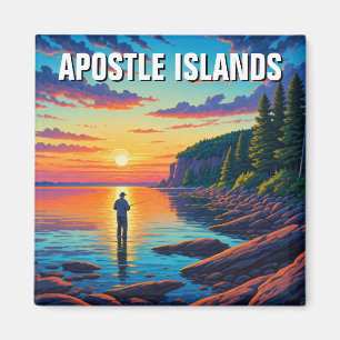 Wisconsin Apostle Islands zonsondergang Magneet