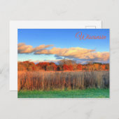 Wisconsin Autumn Scenic View Postcard Briefkaart (Voorkant / Achterkant)