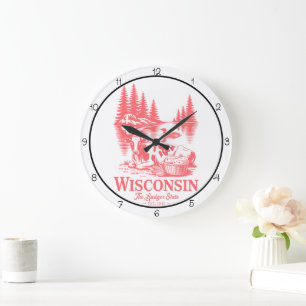 Wisconsin Badger State Koe Grote Klok