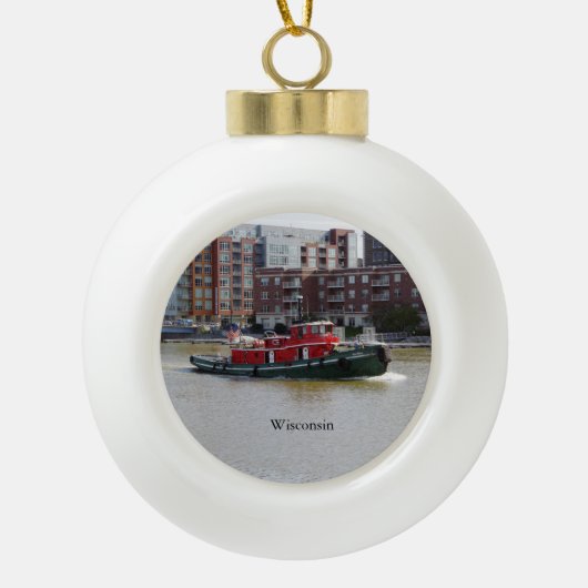 Wisconsin ball of snowflake ornament (Voorkant)