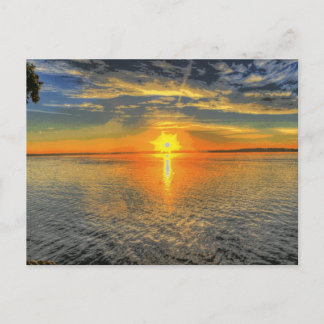 Wisconsin Beauful Schilderachtig Sunset Lake Briefkaart