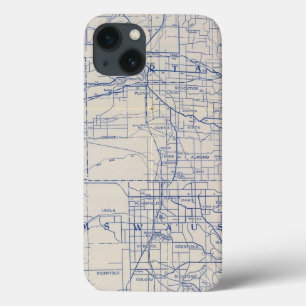 Wisconsin Bicycle Road Map 2 iPhone 13 Hoesje