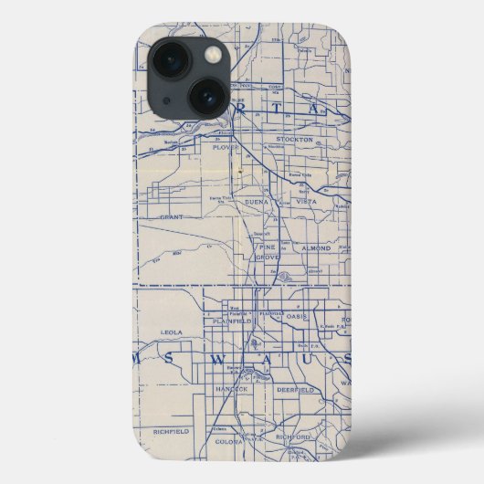 Wisconsin Bicycle Road Map 2 Case-Mate iPhone Case (Achterkant)