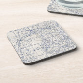 Wisconsin Bicycle Road Map 2 Drankjes Onderzetter (Linkerzijde)