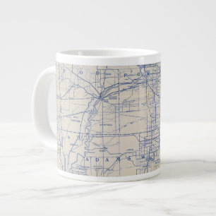 Wisconsin Bicycle Road Map 2 Jumbo Beker