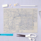 Wisconsin Bicycle Road Map 2 Tissuepapier (Craft)