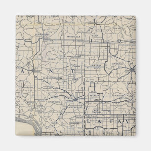 Wisconsin Bicycle Road Map 8 Magneet