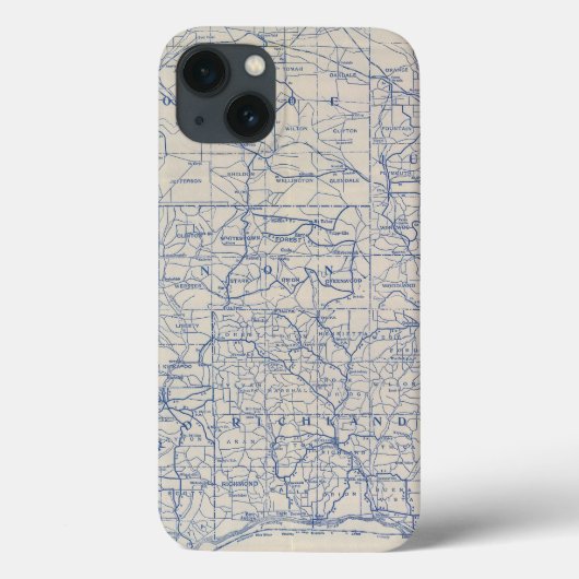 Wisconsin Bicycle Road Map Case-Mate iPhone Case (Achterkant)