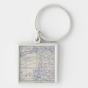 Wisconsin Bicycle Road Map Sleutelhanger