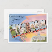 Wisconsin Big Letters Briefkaart (Voorkant / Achterkant)