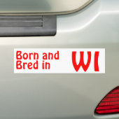 Wisconsin Bred (Bumper) Bumpersticker (Op auto)