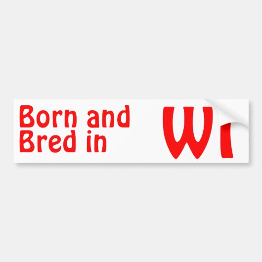 Wisconsin Bred (Bumper) Bumpersticker (Voorkant)