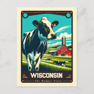 Wisconsin Briefkaart van patriottische geest