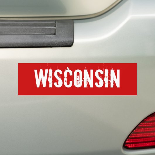 Wisconsin Bumpersticker (Op auto)