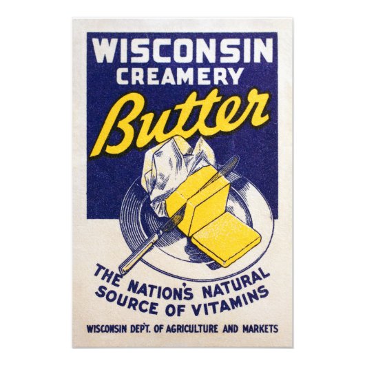 Wisconsin Butter Stamp Poster (Voorkant)