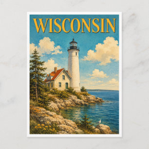 Wisconsin Cana Island Lighthouse GeoSaga Briefkaart