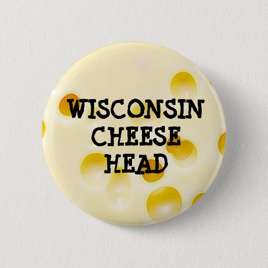 Wisconsin Cheese Head Button (Voorkant)