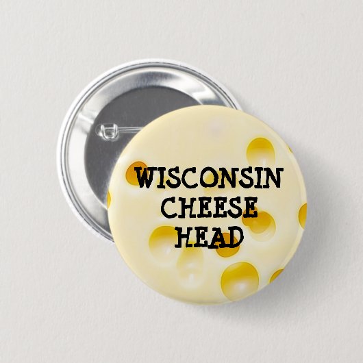 Wisconsin Cheese Head Button (Voorkant /achterkant)