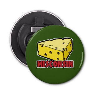 Wisconsin Cheese Wedge Button Flesopener