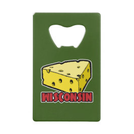 Wisconsin Cheese Wedge Kredietkaart Flessenopener