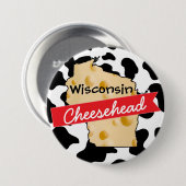Wisconsin Cheesehead Button (Voorkant /achterkant)