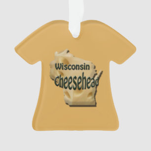 Wisconsin Cheesehead Cheese Kerstannament Ornament