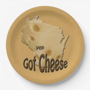 Wisconsin Cheesehead heeft kaas Papieren Bordje