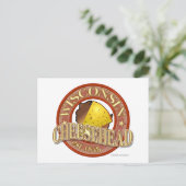 Wisconsin Cheesehead Seal Briefkaart (Staand voorkant)