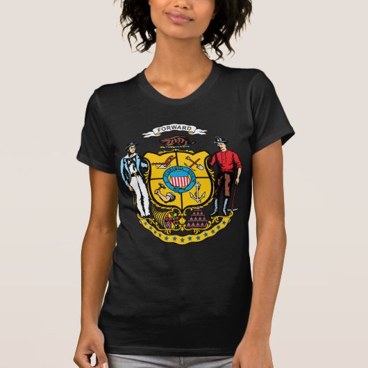 Wisconsin Coat of Arms T-shirt (Voorkant)
